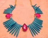 Harper turquoise and fuchsia necklace  