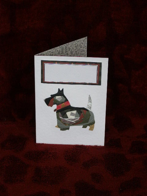 Iris Folding, Scottie Dog Greeting Card, Happy Birthday, Get Well, Thank You, Mother, Father, Mom, Dad, Anniversary, With Love, 1st, 16th,