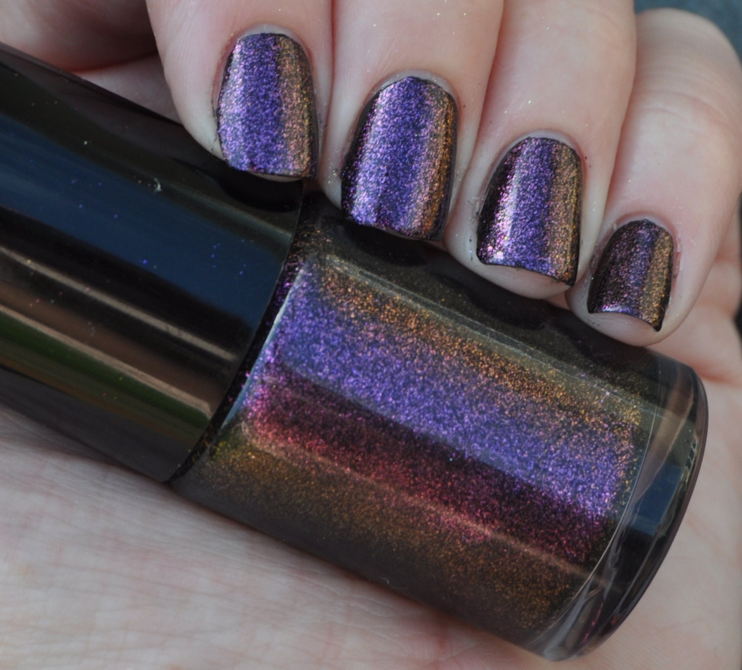Temptress by Piper Polish -  Pink, Purple, Gold, Green Duochrome Polish. 15 ml Full Size