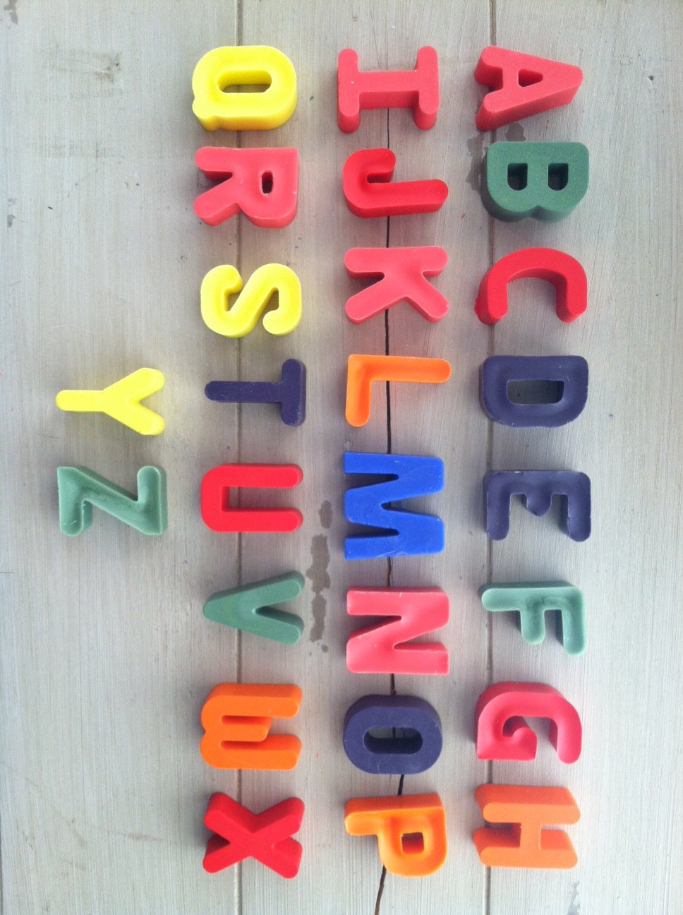 Alphabet Crayons, Custom Colors- Great Party or Birthday Favor Set of 26