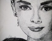 Pen and Ink  of Audrey Hepburn