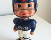 Father's Day Present - Vintage NFL New York Giants Bobble Doll Gold Base Sports Specialties Exclusive Licensee