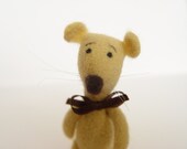 Little woolen mouse, needle felted mouse, mouse  miniature toy