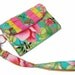 Ruffled Floral Smart phone / iphone Wristlet Wallet - in Paradise Floral - Pink
