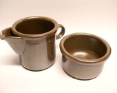 Vintage Eslau Maren Creamer & Sugar Set Stoneware Designer Tue Poulsen Denmark