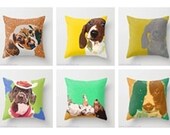 Dachshund, Dog - ONE 16" x 16" Graphic Print Throw Pillow Cover - Doxie, Dach, Doxies, Weiner, Sausage, Whimsical, Puppy, Bright, Home