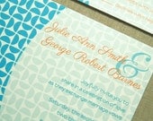 Modern Wedding Invitation - Mod Inspired  "Glad All Over... " SAMPLE