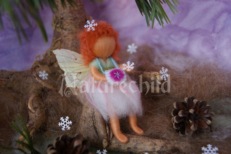 Photographical print "The fairy and the first snow" - 11,7 x 7,8 inches - like Waldorf, by Naturechild