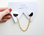 Collar Clips  / hand drawn / hand made