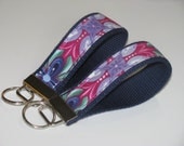 Pink Purple Floral Floral Key Chain