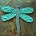 Light Green Antique Tile Dragonfly