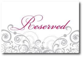 Reserved for Leah Duke