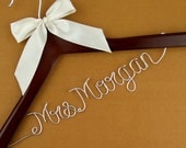 Promotion, Single Line Wire Name Hanger, Custom Wedding Hanger, Personalized Bridal Hanger, Bridesmaids Name Hanger