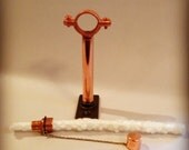 Copper Wine Bottle Tiki Torch Mounting Hardware - Hanging Lantern, Hurricane Lantern, Outdoor Lighting, Oil lamp