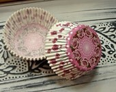 Cupcake Liners - Pink Roses and Poppies - 50 Piece