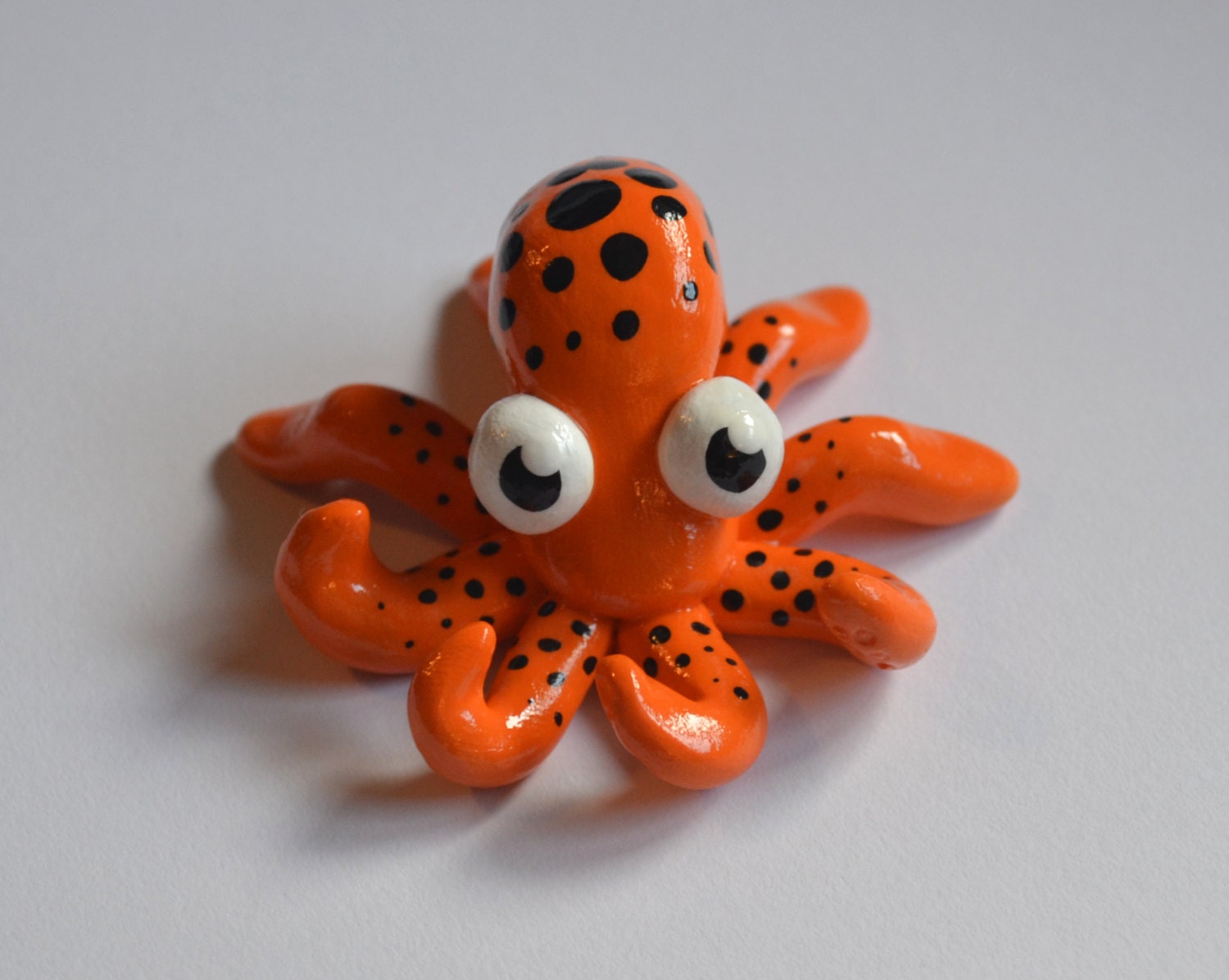 Oscar, Hand-Painted Clay Octopus