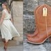 Vintage Cowboy Boots / ACME Cowboy Boots / Size 6 1/2 Boots / Western Boots / Boho Boots / Victorian Boots / Wedding Cowboy Boots / Leather