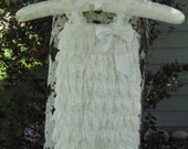 Ivory Lace Romper with Bow.