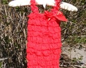 Red Lace Romper with Headband