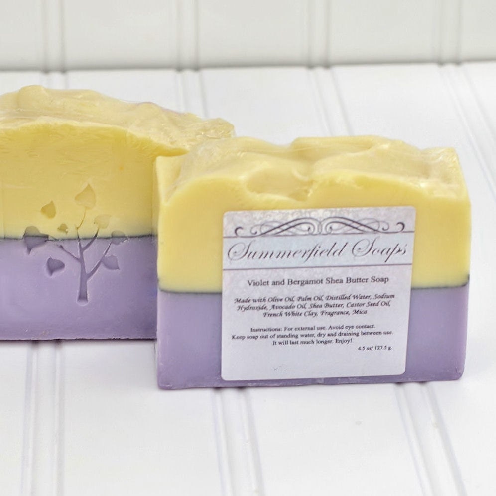 Violet & Bergamot Soap - Shea Butter Soap - Vegan Soap
