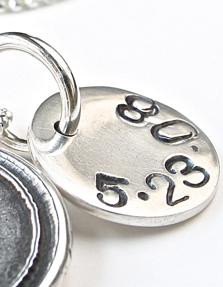 Fine SIlver Personalized Date Charm