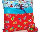 Pocket Pillow, Dinosaur Pillow,  Playroom Pillow, Childrens Pillow,  Boys Pillow