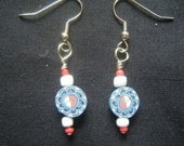 Red, White and Blue Ocean-themed Polymer Earrings
