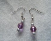 Purple and Silver Earrings