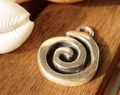 spiral engrave spacer finding charm pendant silver color with starling silver plated 8 micras coat
