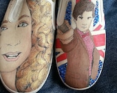 Hand-painted Custom Doctor Who shoes on Vans or TOMS