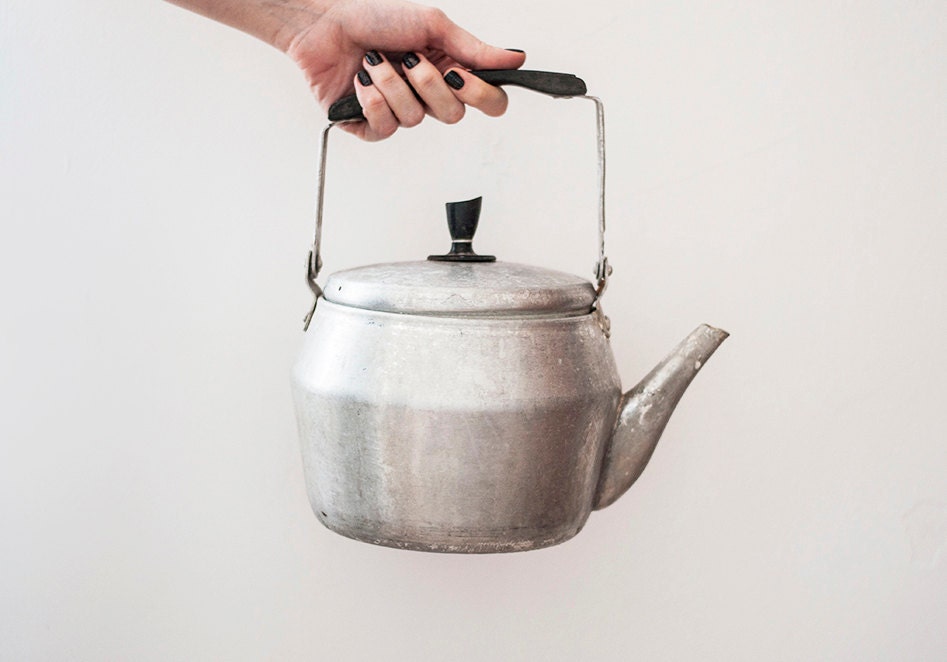 Vintage aluminum kettle