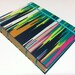 SALE - Handmade Fabric Journal Notebook - Coptic Stitched - Pastel Ikat - Lined