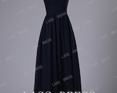 2013 Style A-line V-neck Floor-length Chiffon Bridesmaid/ Prom Dress