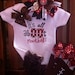 Its All AbOUt Football - Applique Ruffle Butt Onesie, Bow and Leg Warmer Set