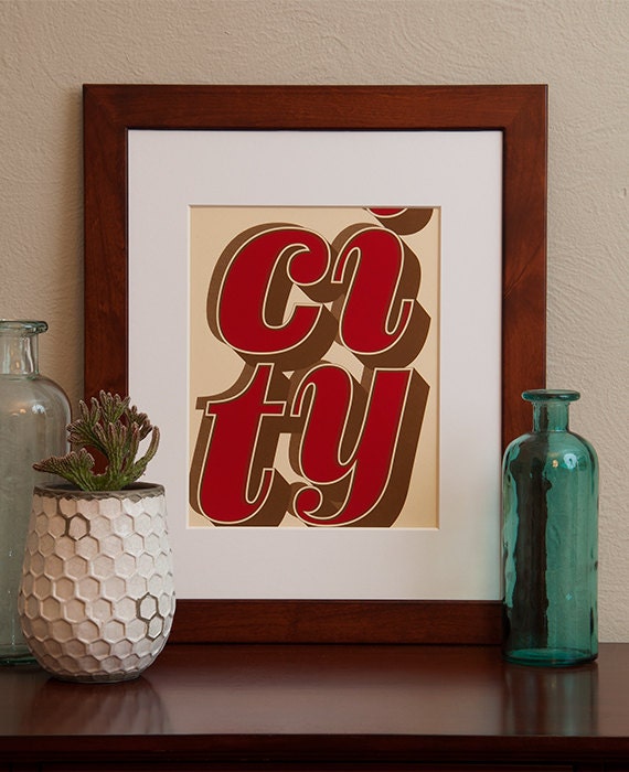St. Louis City - 11x14 - Typographic CITY Print