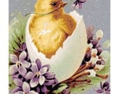Vintage Easter Baby Chick PDF Cross Stitch Pattern