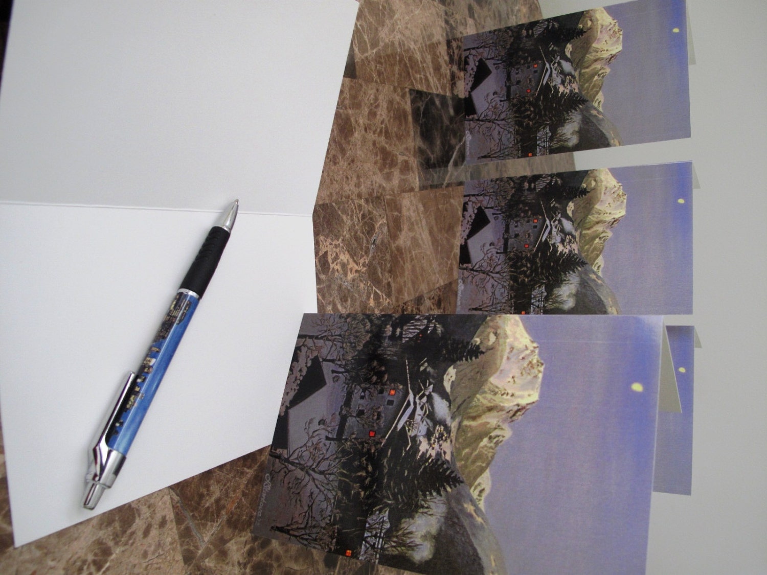 Set of cards "Early morning in the mountains" (5x7)