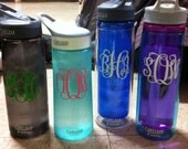 2.75 inch Monogrammed Personalized Vinyl Decal perfect for camelbak water bottle