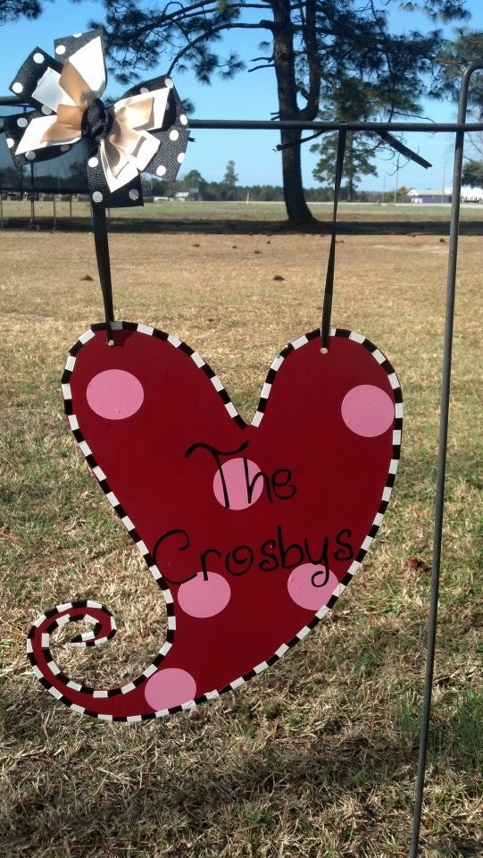 Valentine's Metal Heart Yard Sign/Door Hanger