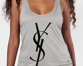 YSL Printed on American Apparel Ultra-light oversized Tank