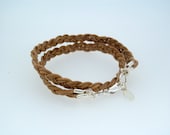 LW11- 925 Sterling Silver and Leather Wrap