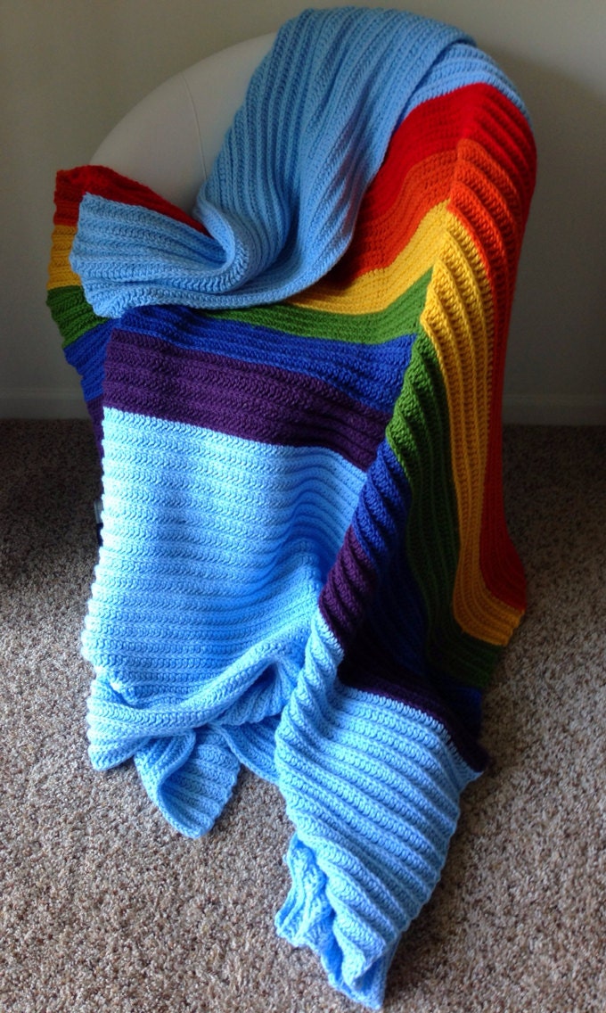 Rainbow Dash Afghan - My Little Pony Blanket