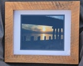Fine Art Photography Ponquegue Bridge, Ocean Landscape, Handmade Wood Frames,  Landscape Photography, Wall Decor
