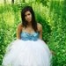 Strapless Sequin Blue Babydoll Dress S/M