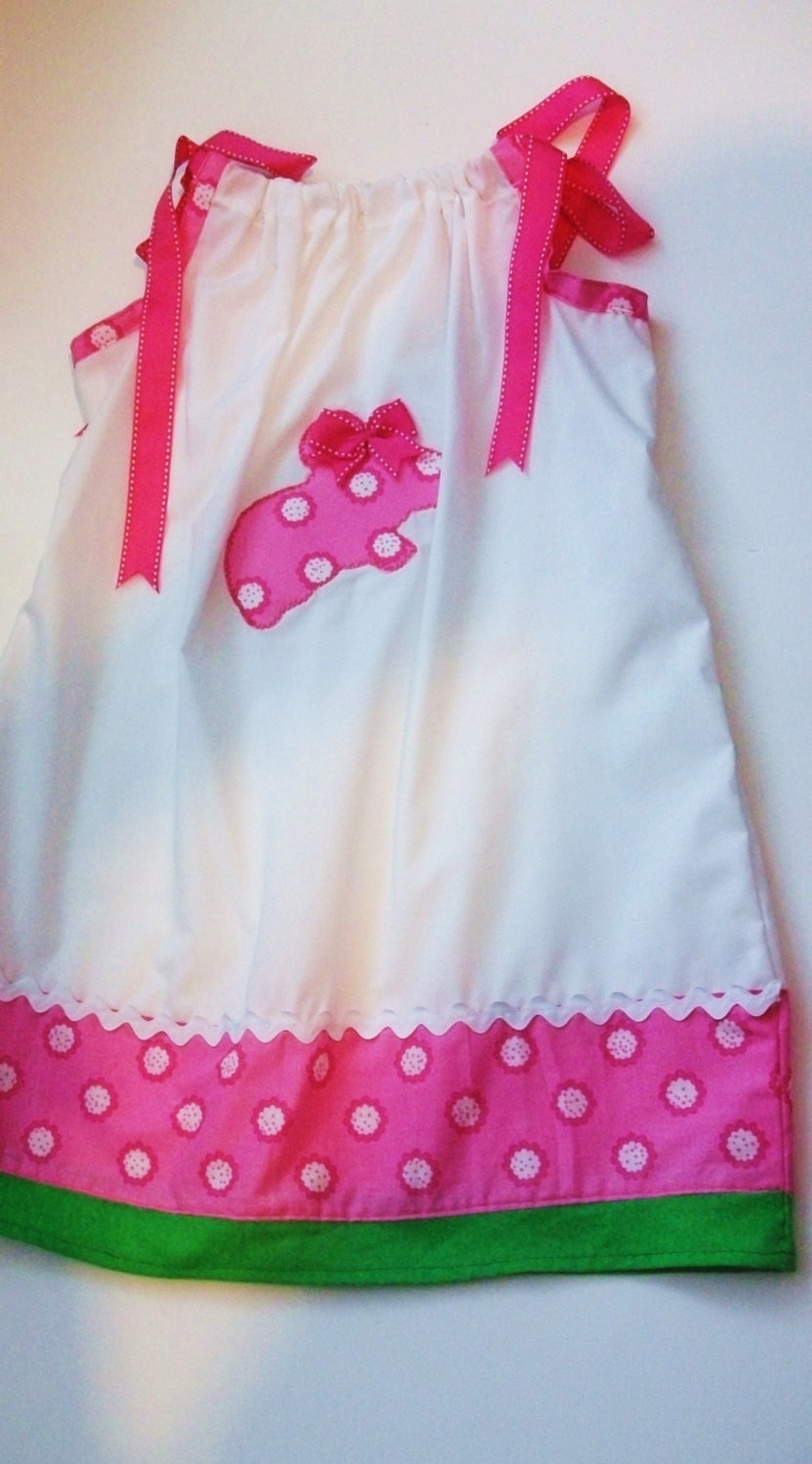 Children clothing, boutique strawberry pilllow case dress/Pink White,Green Baby dress/ Toddler birthday outfit/ Infant   Dress , Size 4T