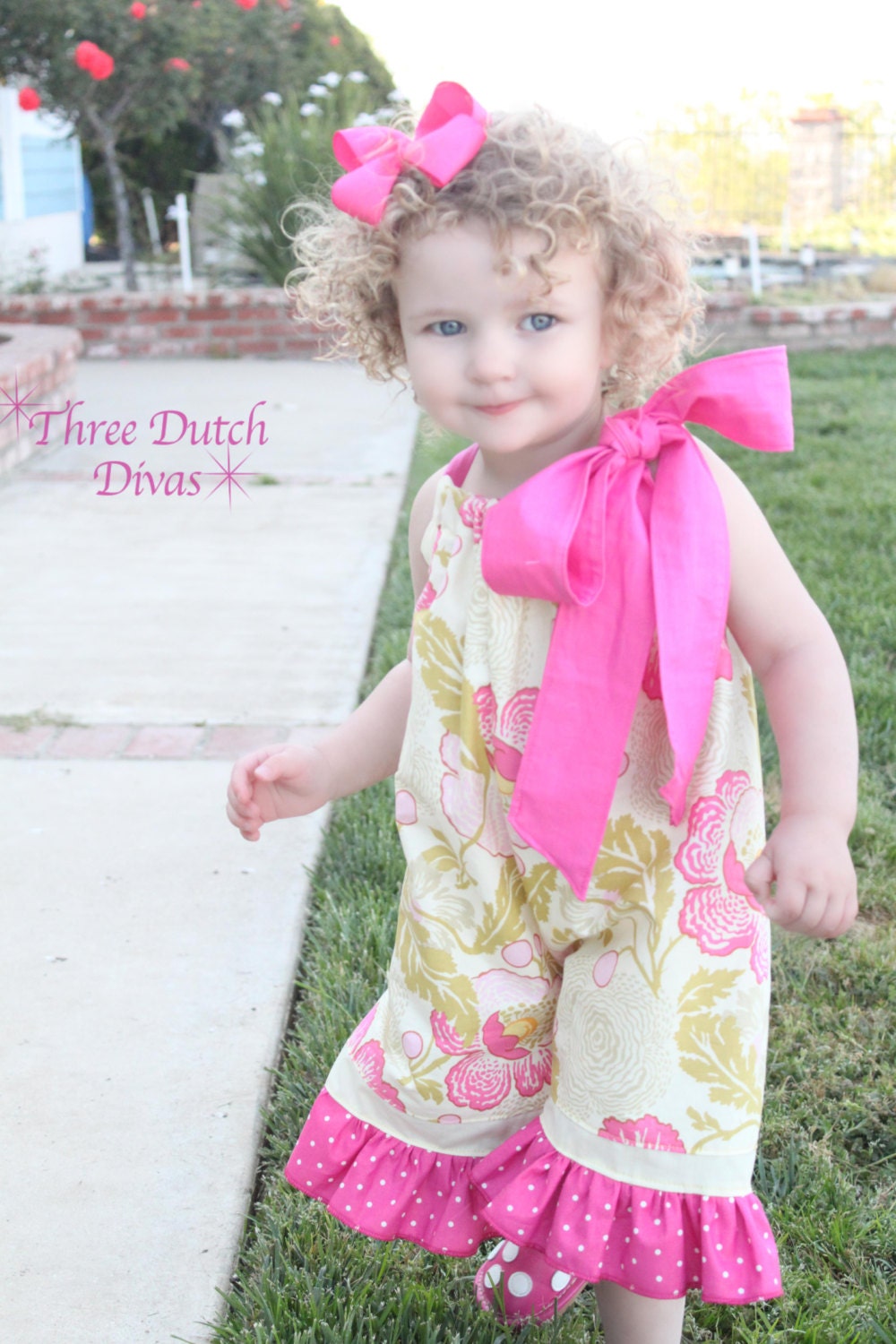 Paige's Pillowcase Romper PDF Sewing Pattern 0-3 mo through size 8 with bonus 18" doll pattern