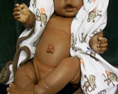 Gorgeous Reborn Ethnic/Dark Skin Newborn Baby Boy. Green Eyes. Anatomically Correct Belly Plate.