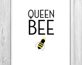 Queen Bee Print - Printable Sign - 8" x 10" Il_170x135