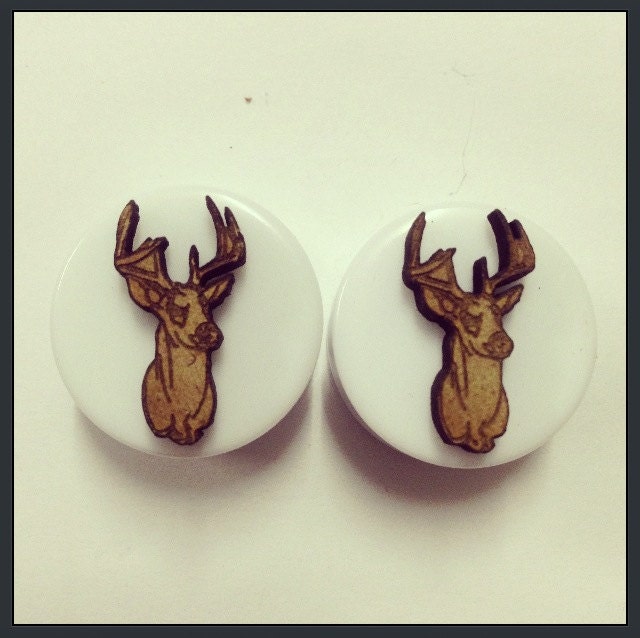 Wooden Deer Ear Plugs