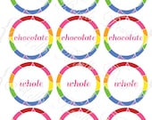 Rainbow Printable Round Labels